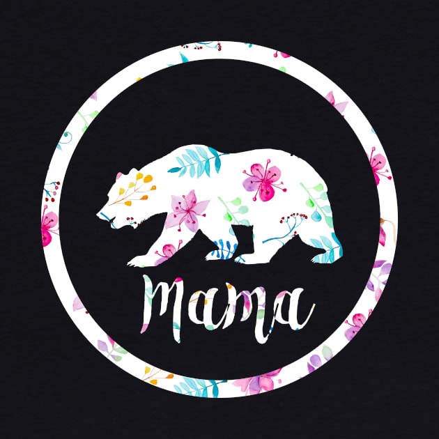 Floral Mama Bear by LisaLiza